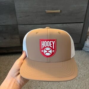 Hooey Tan and White Cap with Red Logo